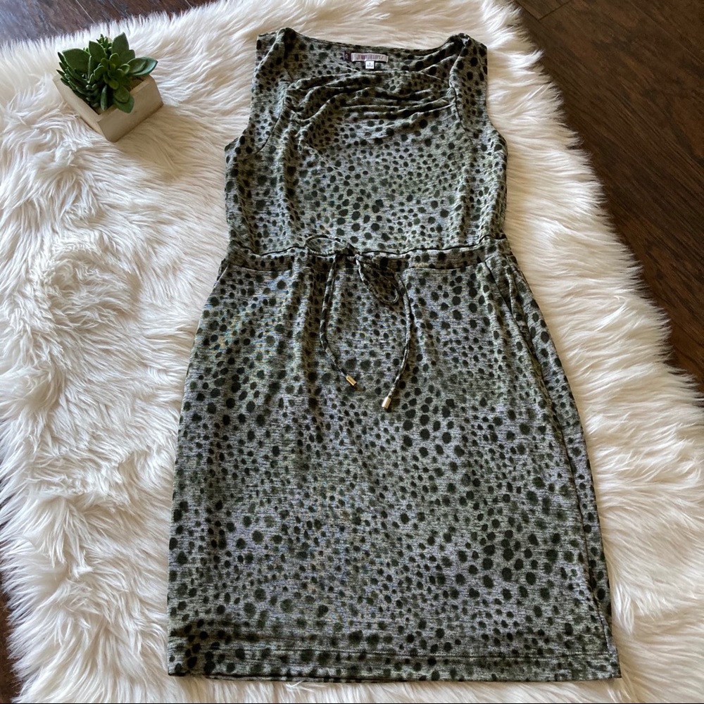 Jennifer Lopez Cheetah Print Cowl Neck Dress - Picture 1 of 9